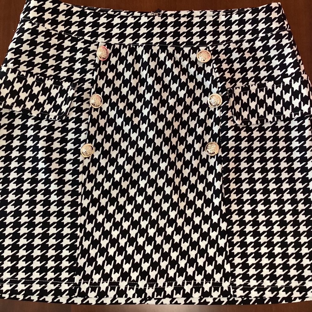 SHEIN Large houndstooth skirt